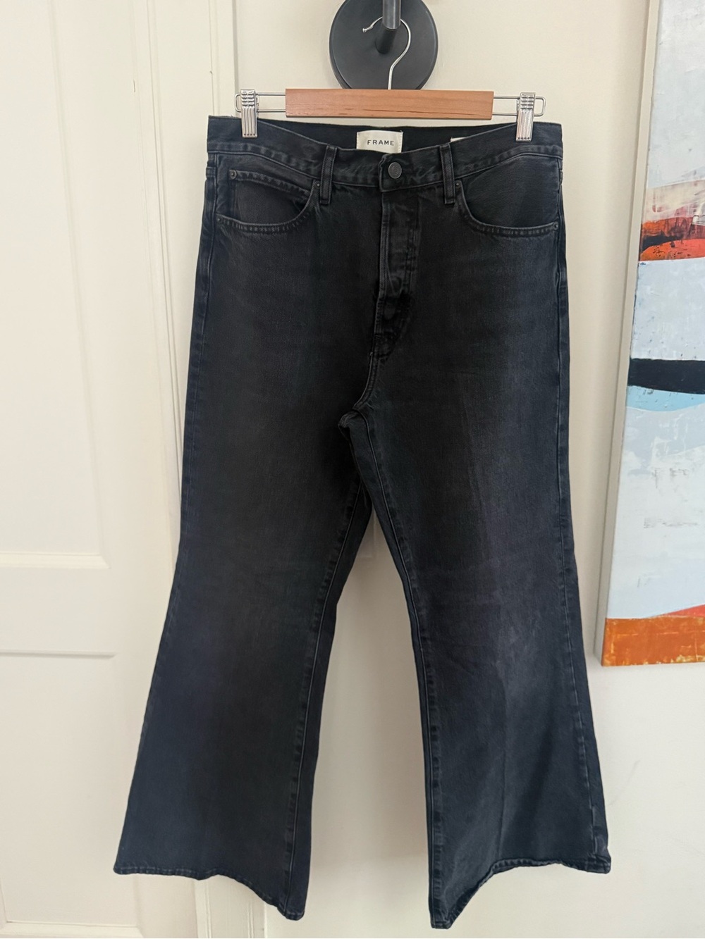 Frame Denim  Black Flare Jeans
